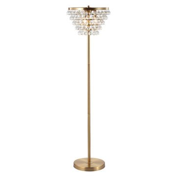 Jemma 60" Crystal/Metal LED Floor Lamp - JONATHAN Y